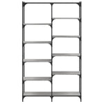 Boekenrek 100X32X170 Cm Bewerkt Hout En Ijzer