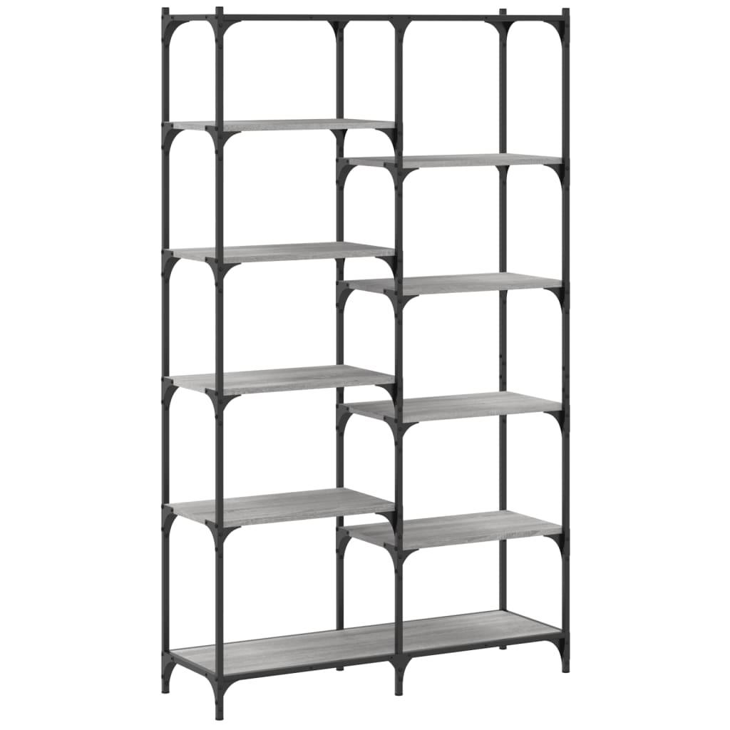 Boekenrek 100X32X170 Cm Bewerkt Hout En Ijzer
