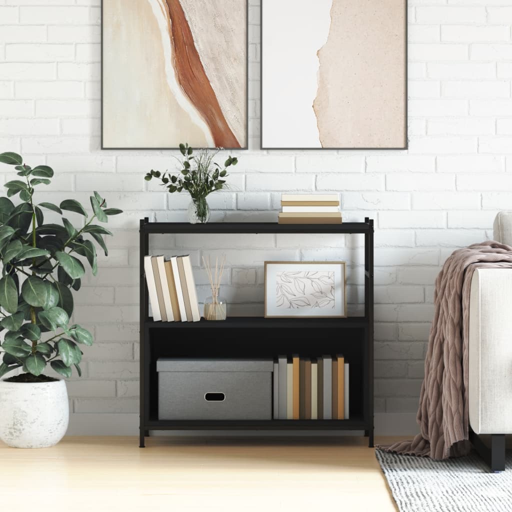 Boekenrek 80X30X145,5 Cm Bewerkt Hout En Ijzer