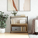 Boekenrek 80X30X145,5 Cm Bewerkt Hout En Ijzer