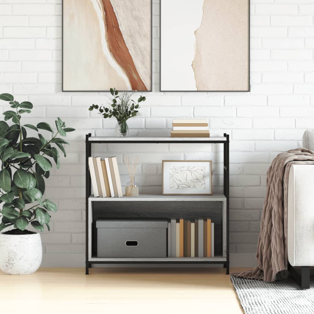 Boekenrek 80X30X145,5 Cm Bewerkt Hout En Ijzer