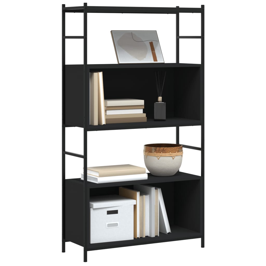 Boekenrek 80X30X145,5 Cm Bewerkt Hout En Ijzer