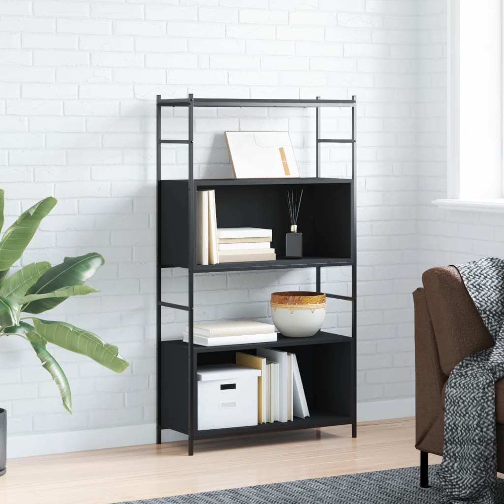 Boekenrek 80X30X145,5 Cm Bewerkt Hout En Ijzer