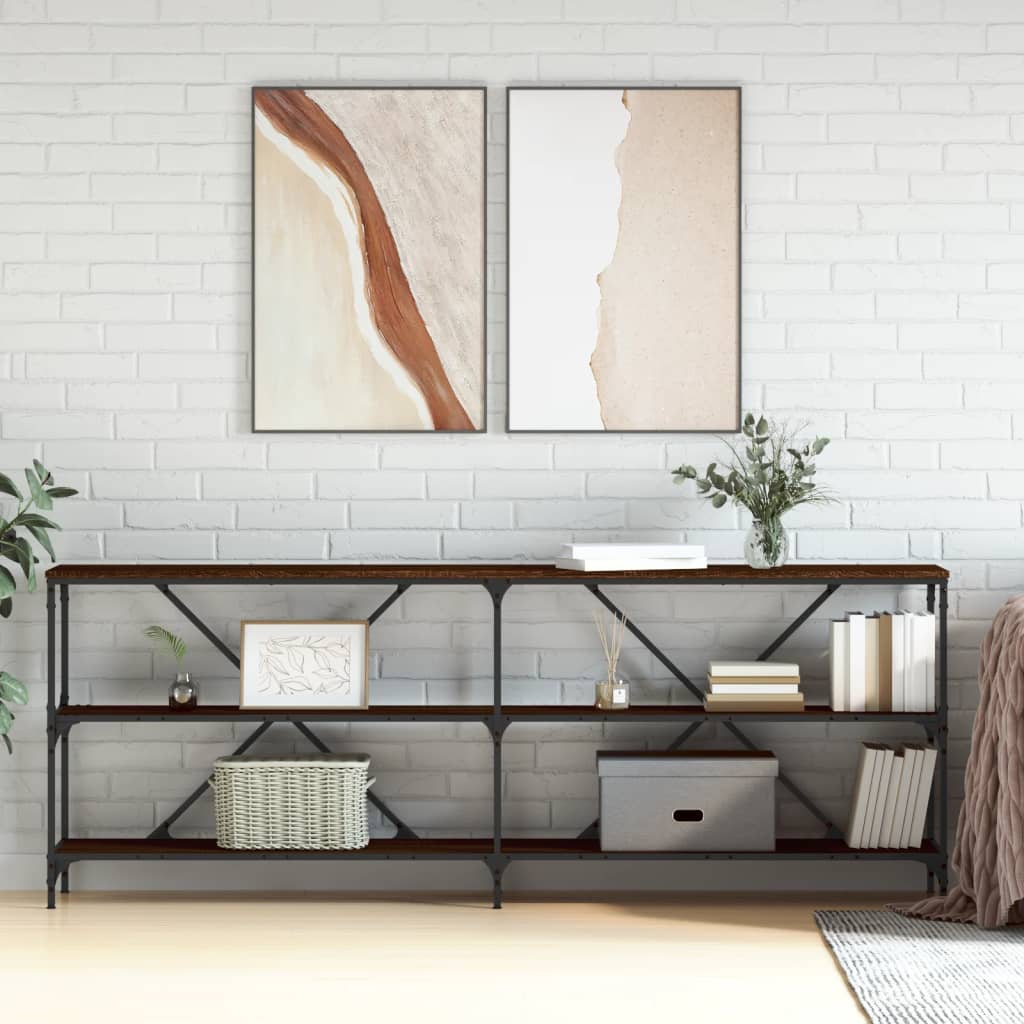 Wandtafel Bewerkt Hout En Ijzer Kleur