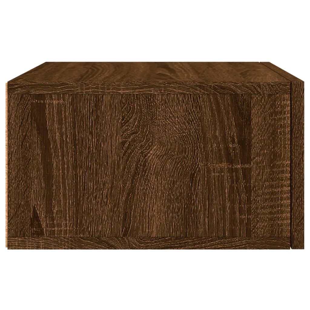Nachtkastje Wandgemonteerd 35X35X20 Cm Bruin Eikenkleur