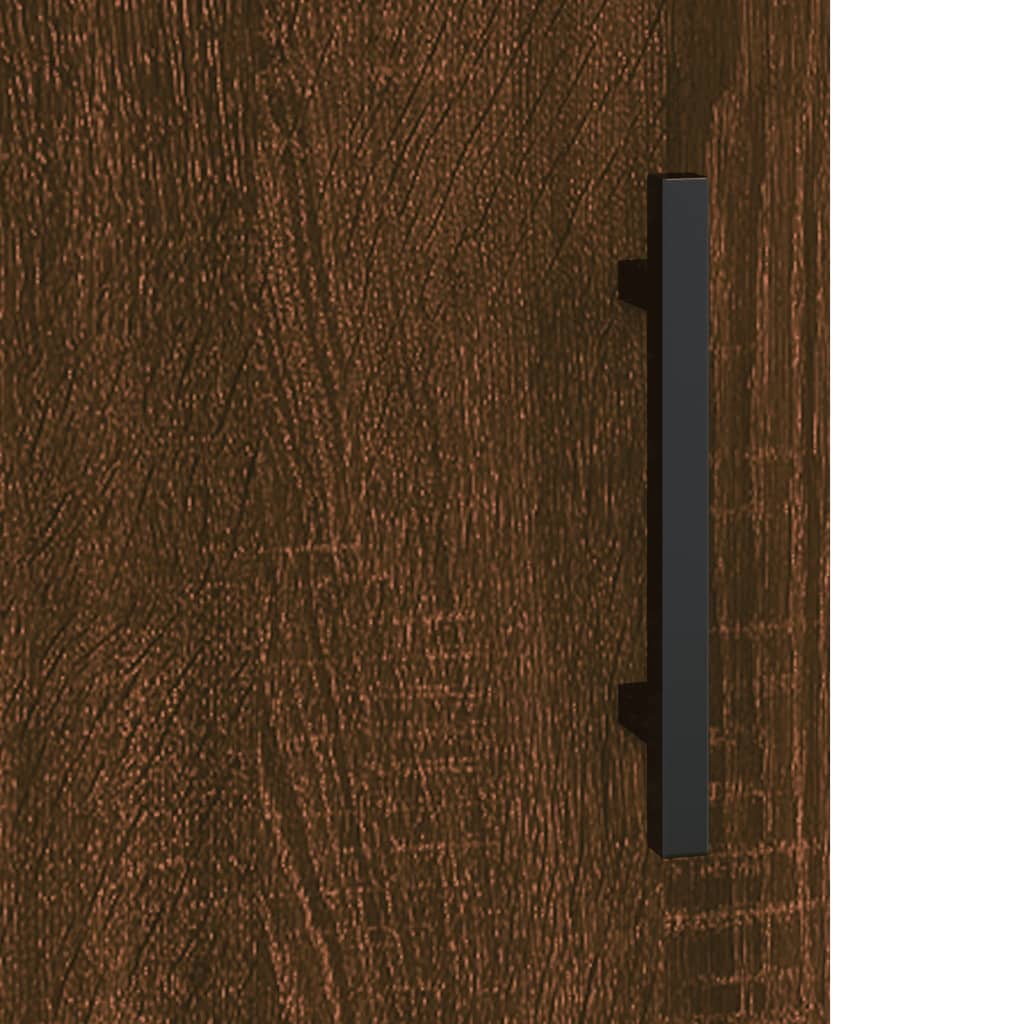 Wandkast 69,5X34X90 Cm Bewerkt Hout Bruin Eikenkleur