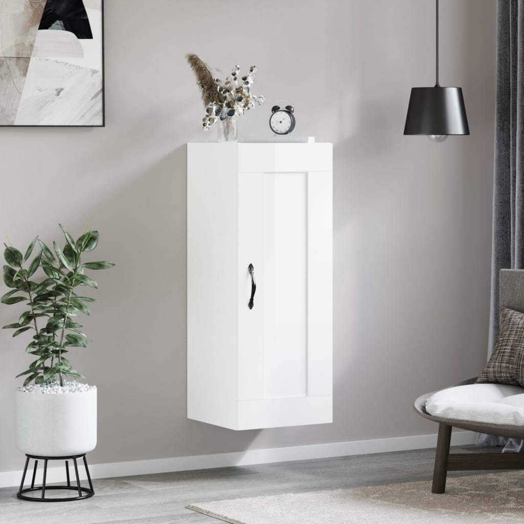 Wandkast 34,5X34X90 Cm Bewerkt Hout