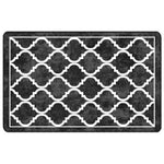 Vloerkleed Wasbaar Anti-Slip En Wit Zwart En Donkergrijs