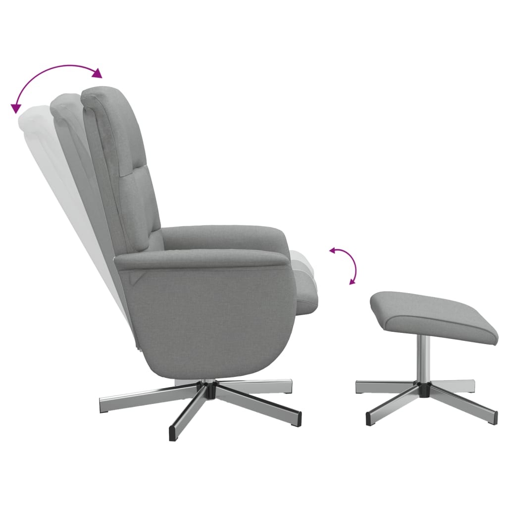 Fauteuil Verstelbaar Met Voetenbankje Stof
