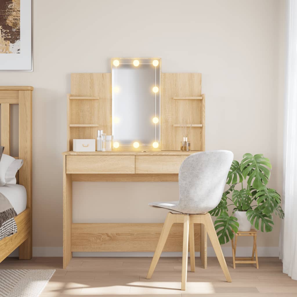 Kaptafel Met Led-Verlichting 96X40X142 Cm
