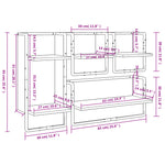 4-Delige Wandschappenset Met Stangen Bewerkt Hout