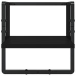 6-Delige Wandschappenset Met Stangen Bewerkt Hout