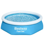Bestway Fast Set Zwembad Opblaasbaar Rond 244X66 Cm