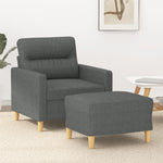 Fauteuil Met Voetenbank 60 Cm Stof