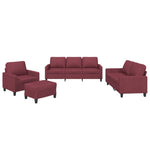 4-Delige Loungeset Met Kussens Stof
