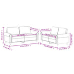 2-Delige Loungeset Met Kussens Kunstleer