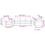 3-Delige Loungeset Fluweel