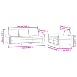 2-Delige Loungeset Met Kussens Fluweel