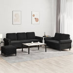 3-Delige Loungeset Met Kussens Fluweel