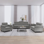 3-Delige Loungeset Met Kussens Microvezelstof