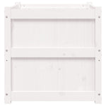 Plantenbak 60X60X60 Cm Massief Grenenhout Wit