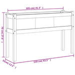 Plantenbak Met Poten 0X3X70 Cm Massief Grenenhout