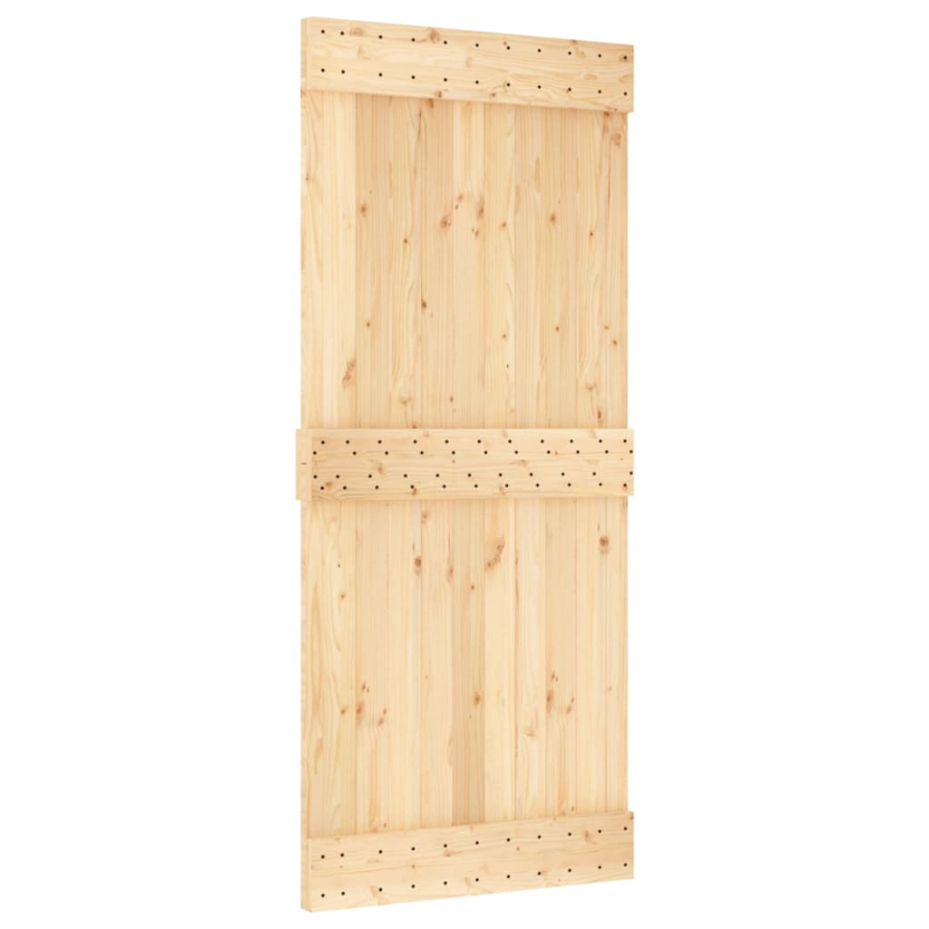 Schuifdeur Met Beslag 90X210 Cm Massief Grenenhout