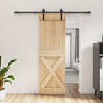Schuifdeur Met Beslag 70X210 Cm Massief Grenenhout