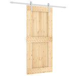 Schuifdeur Met Beslag 90X210 Cm Massief Grenenhout