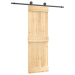 Schuifdeur Met Beslag 70X210 Cm Massief Grenenhout
