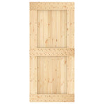 Schuifdeur Met Beslag 95X210 Cm Massief Grenenhout