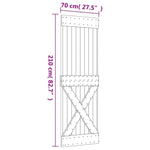 Schuifdeur Met Beslag 70X210 Cm Massief Grenenhout
