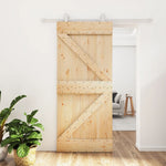 Schuifdeur Met Beslag 90X210 Cm Massief Grenenhout
