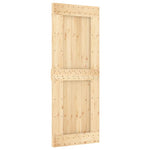 Schuifdeur Met Beslag 80X210 Cm Massief Grenenhout