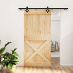 Schuifdeur Met Beslag 100X210 Cm Massief Grenenhout