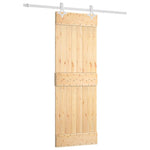 Schuifdeur Met Beslag 70X210 Cm Massief Grenenhout