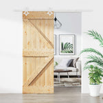 Schuifdeur Met Beslag 85X210 Cm Massief Grenenhout