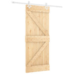 Schuifdeur Met Beslag 80X210 Cm Massief Grenenhout Groen