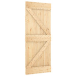 Schuifdeur Met Beslag 80X210 Cm Massief Grenenhout Groen