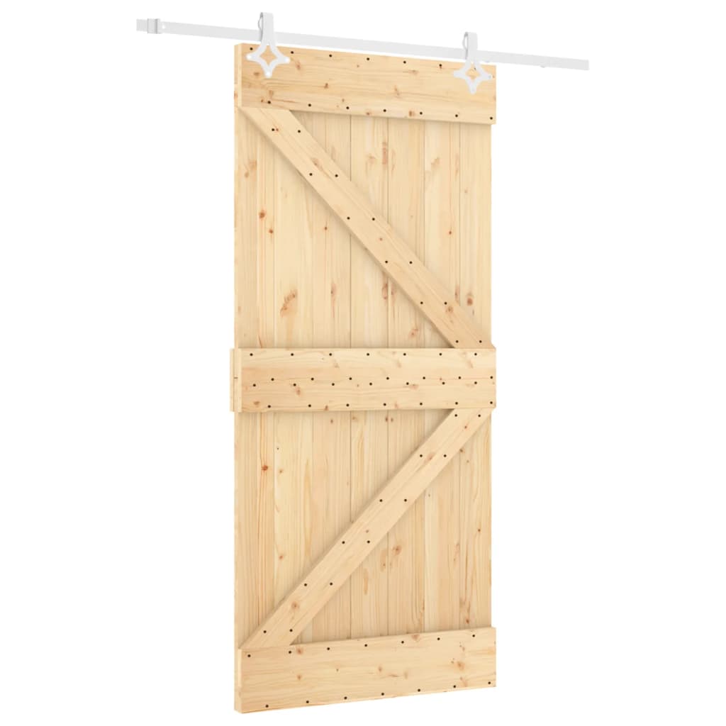 Schuifdeur Met Beslag 100X210 Cm Massief Grenenhout