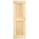 Schuifdeur Met Beslag 70X210 Cm Massief Grenenhout Blauw