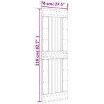Schuifdeur Met Beslag 70X210 Cm Massief Grenenhout Blauw