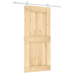 Schuifdeur Met Beslag 95X210 Cm Massief Grenenhout