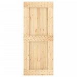 Schuifdeur Met Beslag 85X210 Cm Massief Grenenhout