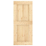 Schuifdeur Met Beslag 90X210 Cm Massief Grenenhout