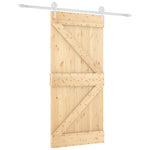 Schuifdeur Met Beslag 95X210 Cm Massief Grenenhout