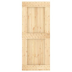 Schuifdeur Met Beslag 85X210 Cm Massief Grenenhout Blauw