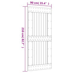 Schuifdeur Met Beslag 90X210 Cm Massief Grenenhout