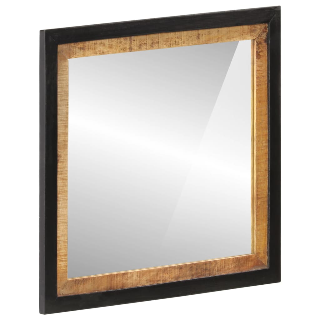 Badkamerspiegel 55X1X60 Cm Glas En Massief Mangohout
