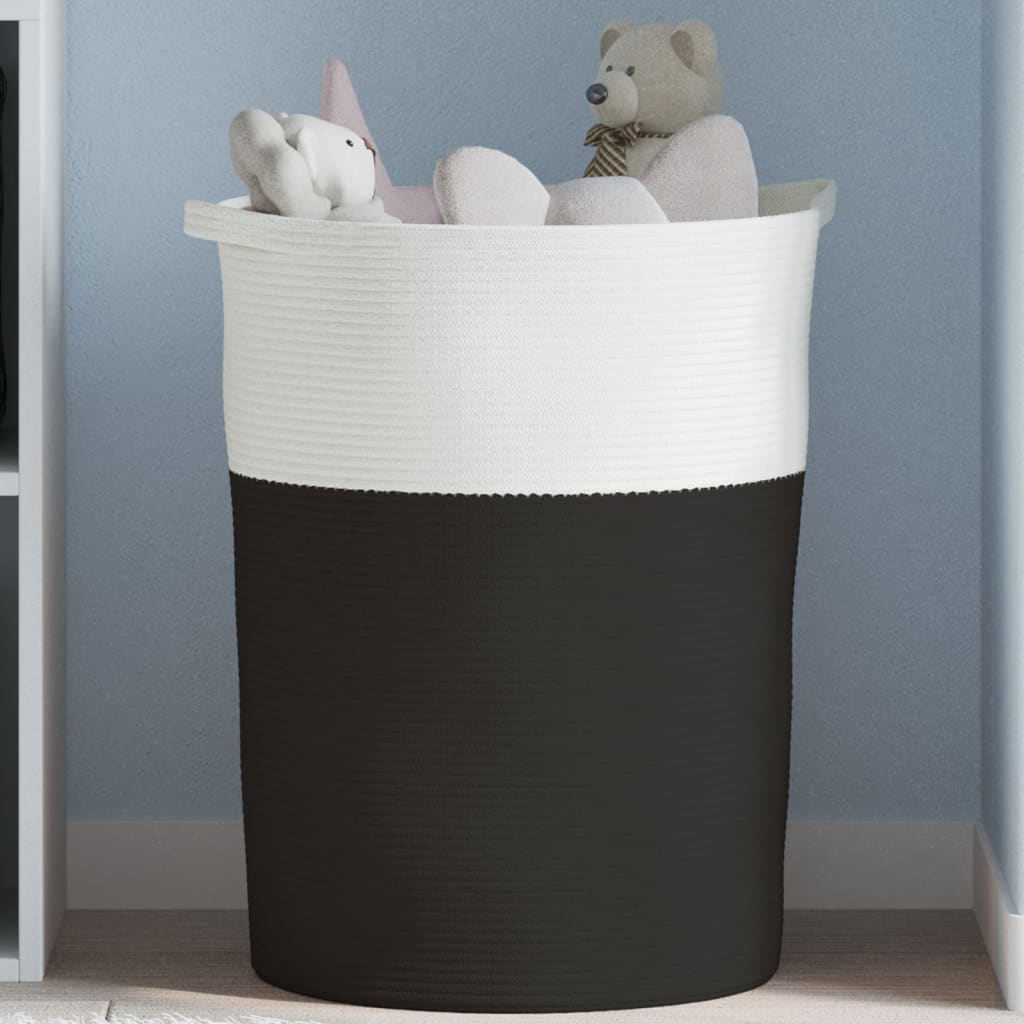Opbergmand Ø 49X65 Cm Katoen En Wit